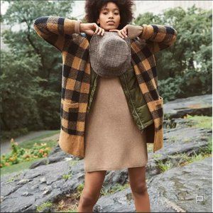 Madewell Camel Merino Wool Sweater Dress NEW